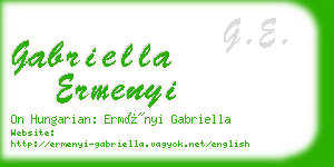 gabriella ermenyi business card